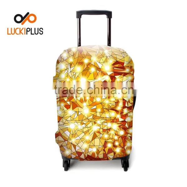 Luckiplus Trandfer Printed Technology Luggage Cover High Quality Spandex Polyester Trolley Case Cover photo-5