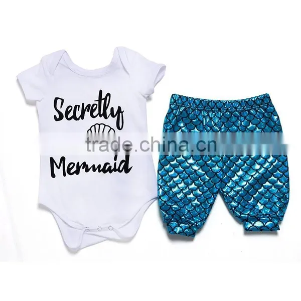 baby clothes baby bodysuit set Mermaid outfits