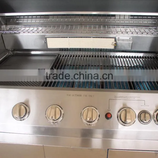 6 Burners Auplex Round Propane Grill With Rotisserie/ Skewer photo-5