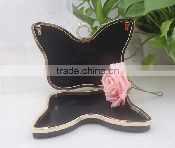Butterfly Shape Ladies Dressing Case Purse Frame Box Clutch Frames photo-3