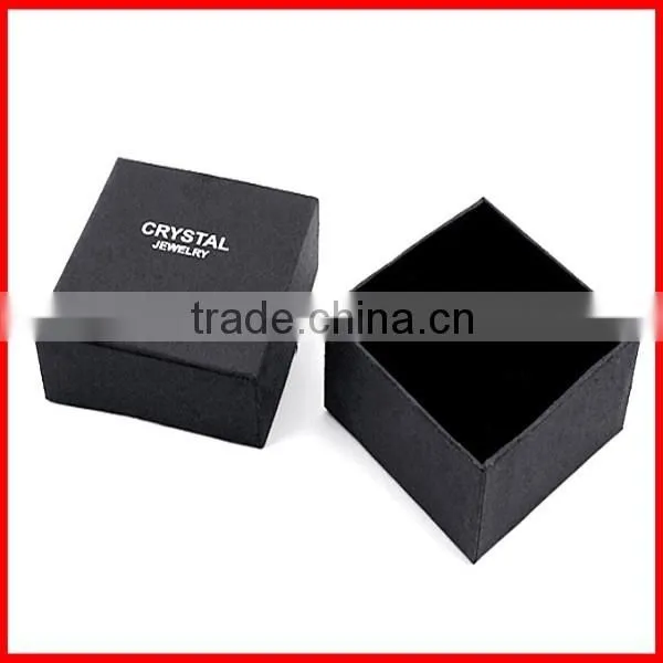 Customized Black Jewelry Paper Box With Velvet photo-2