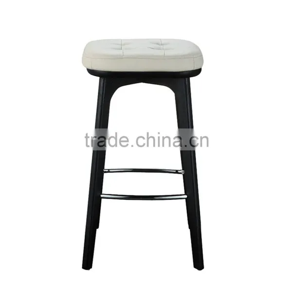 BS008A Leather Wood Bar Stool photo-2