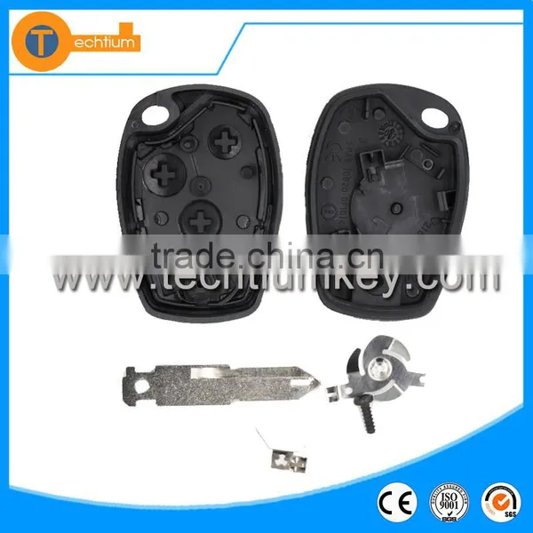 3 Button Remote Key Case Shell With Logo and Uncut Blade Car Key Cover Blanks Wholesale for Renault Espace Scenic Laguna Clio photo-3