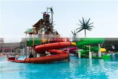 2016 Hot Selling Skin Raft Spiral Slide Water Park Fiberglass Water Slide photo-4
