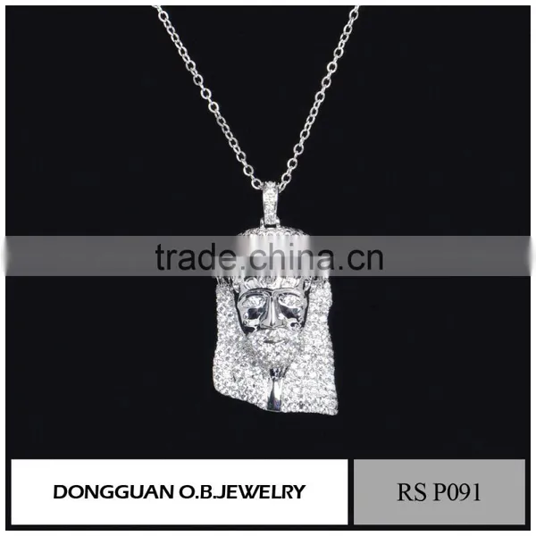 Fashion Long Jesus Rhodium Plated Necklaces Pendant/Pendant Cross Necklace photo-5