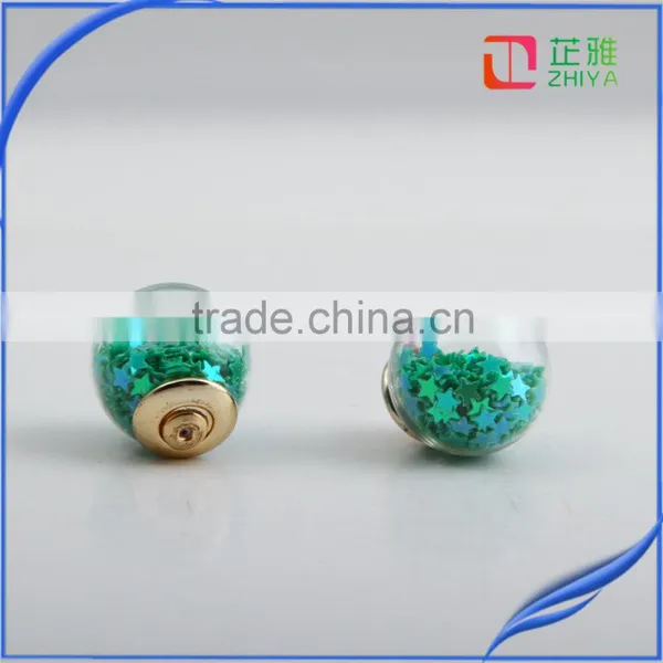 2016 New Korean Fashion Wild European Style Simple Double Ball Candy-colored Wild Earrings Women Brand Earring Jewelry photo-2
