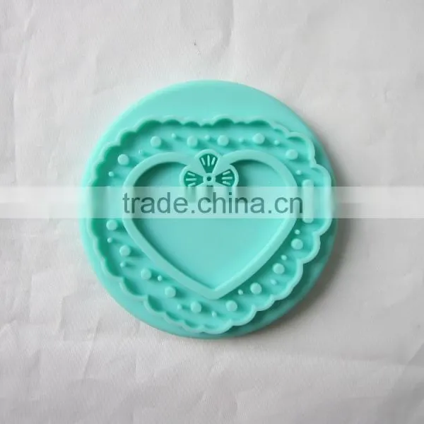 Food Grade Dia.7.5cm Silicone Cookie Stamp in Heart Design photo-5
