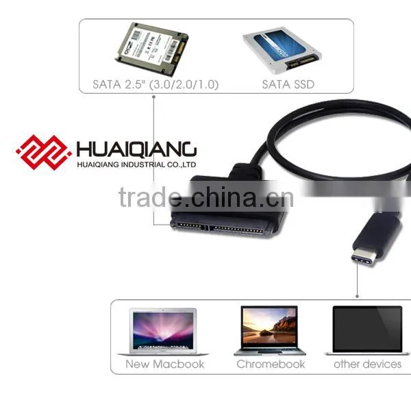 New 3.1 USB type c data transfer cable to SATAIII adepter data charging cable