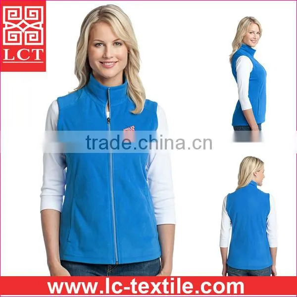 Supply 2015 Best Selling 13-ounce 100% Filament Polyester Embroidered Fleece Vest Featuring Zip-close Pockets(LCTU0041) photo-6
