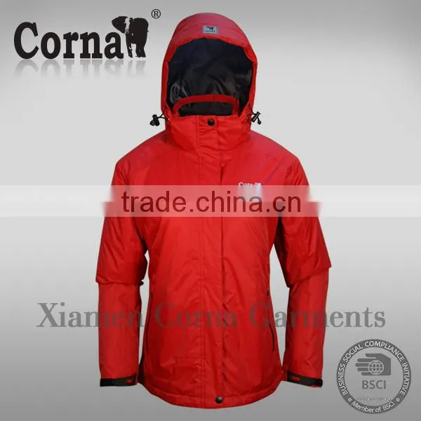 Popular Red Windproof 100 Polyester Waterproof Warm-keeping Work Jacket photo-2