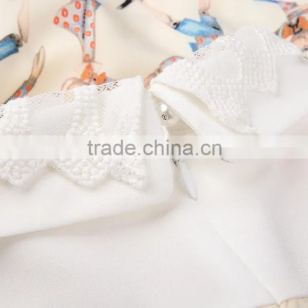 PRETTY STEPS 2016 New Fashionable Patch Work Top Fashion Blouse Design for Office photo-5