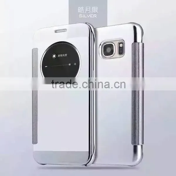 2016 New Round Clock Mirro Design Pu Flip Case for S5 NOTE4,NOTE5, Galaxy C5,LG G5 Stylo2 photo-2