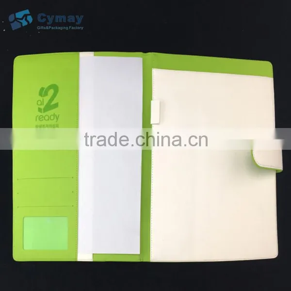 Leather Folder for Interview With Custom Logo Embossing 2 Hole Display Folder
