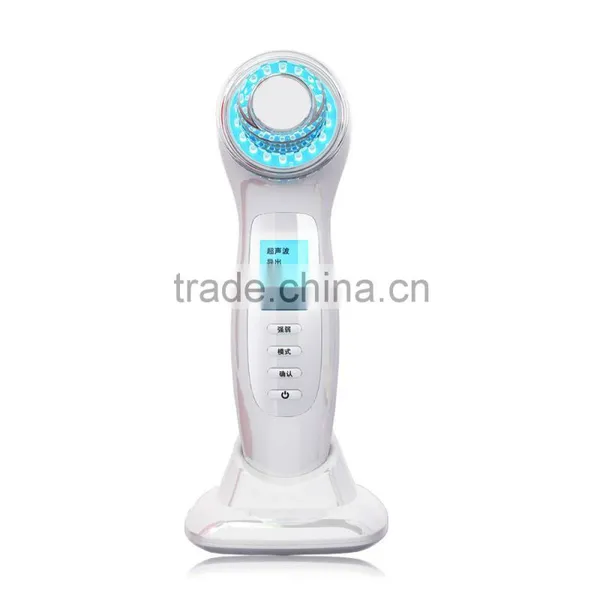 BP-012B Color Photon Ultrasonic Beautiful Skin Instrument With Galvanic Nutri in for Face Lift Home Use Luxury Box Package OEM photo-2