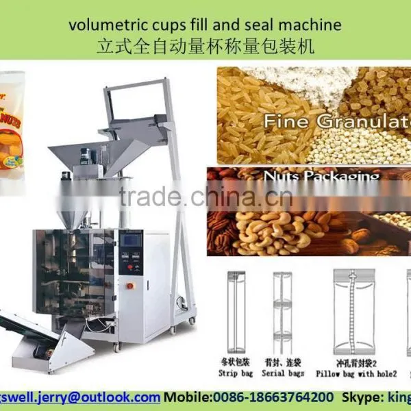 volumetric cups fill and seal machine