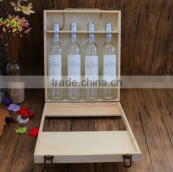 3 Bottle Wooden Wine Box/Wine Package Wooden Box photo-4