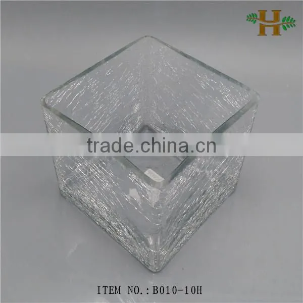 Colored Square Block Glass Vases Wholesale Cheap photo-3