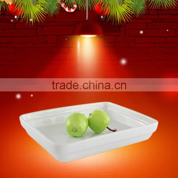 Chaozhou Factory Direct Wholesale Rectangular Porcelain Tray Dishes, Ceramic French Fries Plates