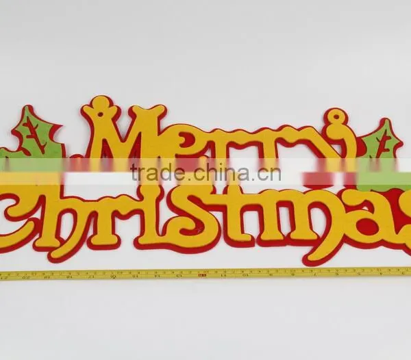 Merry Christmas Window Listing Christmas Decorations Non-woven Fabrics English Letters Decorations photo-2