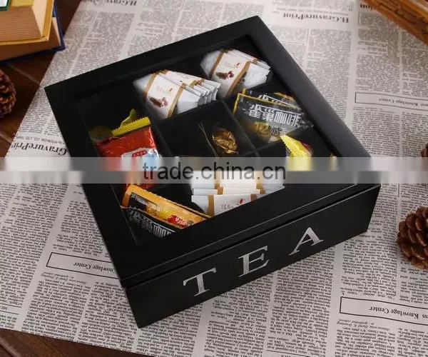 Black Wooden Tea Box photo-4