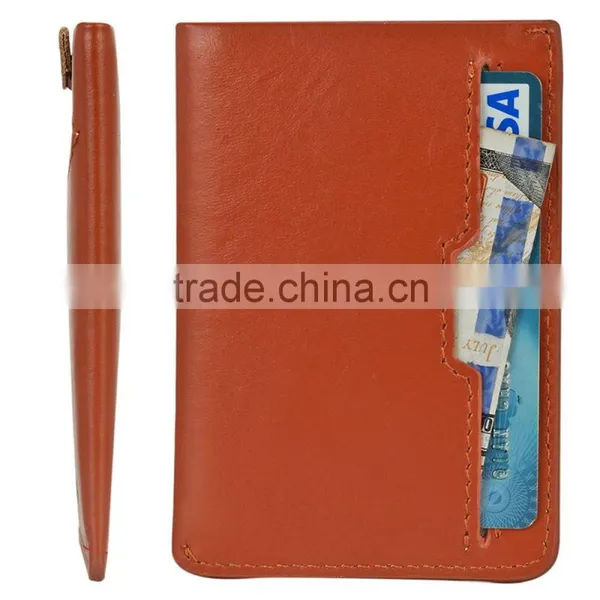 Mens Pull Tab Sleeves Wallet Slim Leather RFID Blocking Card Holder photo-3