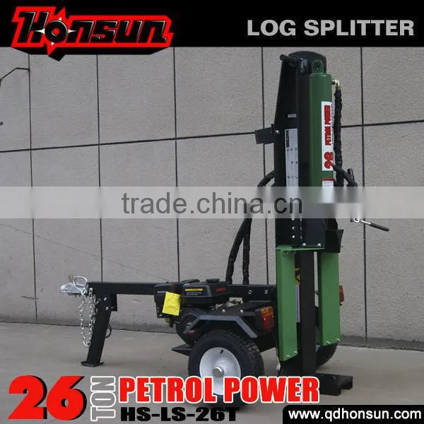 Farm Machinery CE Approved Kohler Ducar Petrol Engine Large Commercial 26t Machine for Splitting Wood