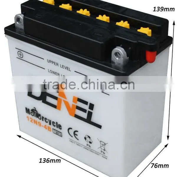 High Quality Motorcycle Battery 12v 9ah /lead Acid Battery 12N9-4b photo-2