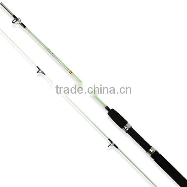 White Color 2-Section Fiberglass Spinning Fishing Rod photo-2