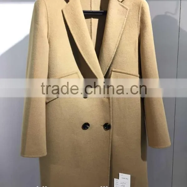 Ladies Handle Camel 100% Wool Coat for Sring and Fall photo-3