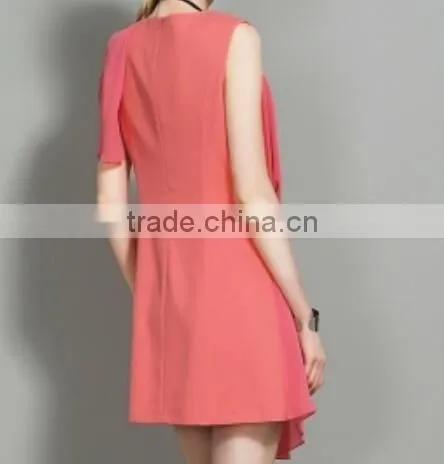 Europe Slim Asymmetric Chiffon Dress/ Hot Selling New Design Asymmetrical Women Long Skirt photo-2