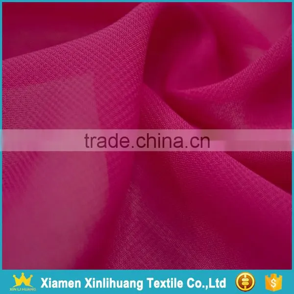 2017 Fashion Korean 100D 100 Polyester Pink Chiffon Fabric for Dresses photo-2