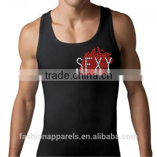 Custom Ring-Spun Rib Cotton Singlets for Men photo-2