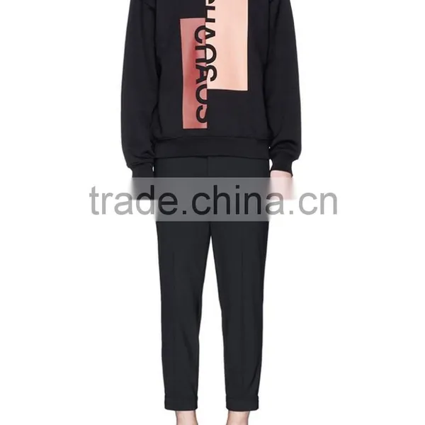 Irregular Print Pattern Casual Thicken Fleece Sweater Oversized Sweatshirt photo-3