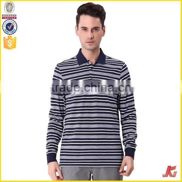 Good Cheap Price 200 Grams Urban 100% Cotton Oem Stripes Print Style Customized Embroidered Logo Polo Shirts for Mens photo-2