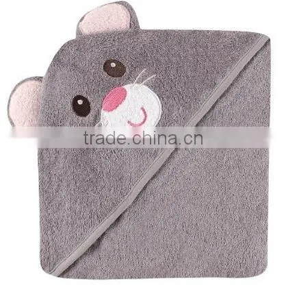 China Supplier Applique Cotton Terry Security Pattern Animal Head Plush Baby Blanket photo-2