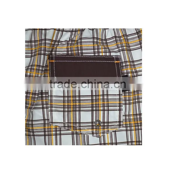 Men Good Quality Quick Dry Checks Print Surf Board Shorts Swimwear & Beachwear photo-4