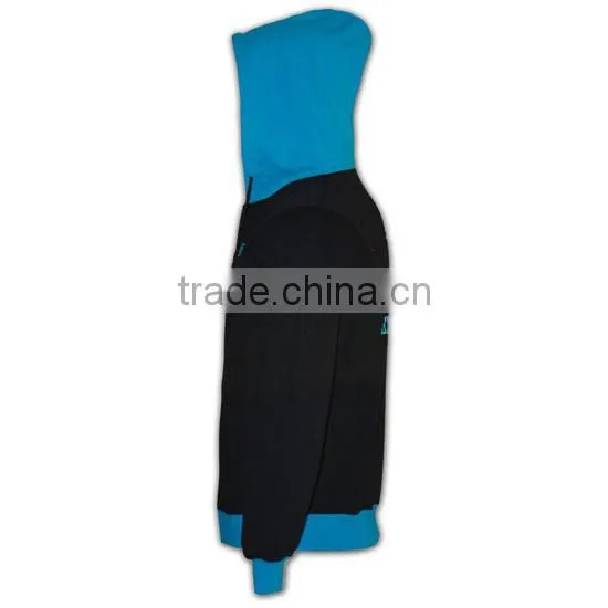 2016 Outdoor Zip up Wholesale Plain Black High Quality Men Hoodies photo-3