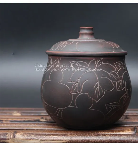 Tea Caddy Nixing Pottery Pure Handmade Jar Clay Tea Canister