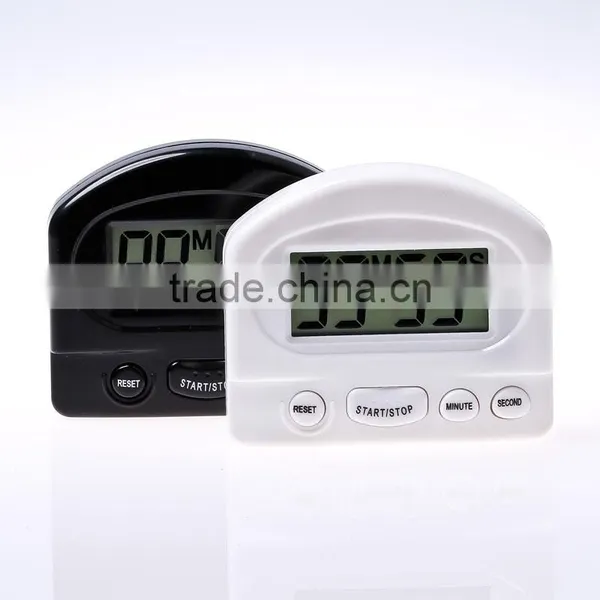 LED Digital Kitchen Countdown with Stand White Kitchen Timer Practical Cooking Timer Alarm Clock