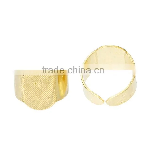 Brass Adjustable Ring Components Finger Ring Brass Tone Blank Cabochon Settings 16.7mm 20 PCs Ring Setting photo-3