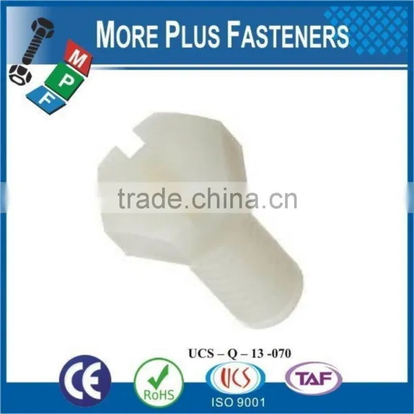 Made in Taiwan Metric Coarse Slotted Hexagonal Metric Thread Nylon Hexagon Polycarbonated Hex Head Plastic Screw photo-5