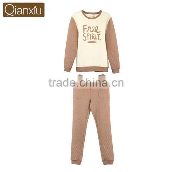 Latest Design Qianxiu Women Thick Printed Sexy Night Suit photo-4