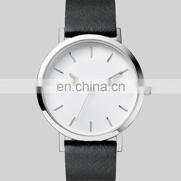 Top Brand Simple Fashion Women Men Unisex Leather Watch photo-5