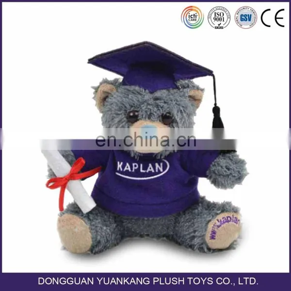 Uniform Stuffed Graduation Teddy Bear Plush Doll Toy for Ceremony Gifts With Glasses photo-4