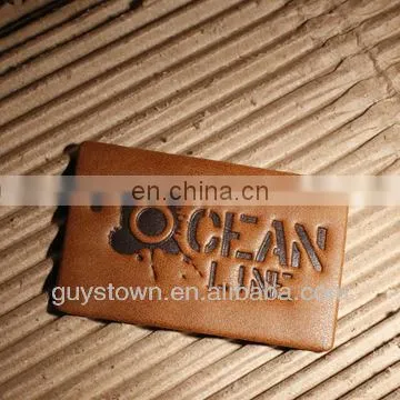 Custom Handbag Garment Embossed Leather Label photo-6