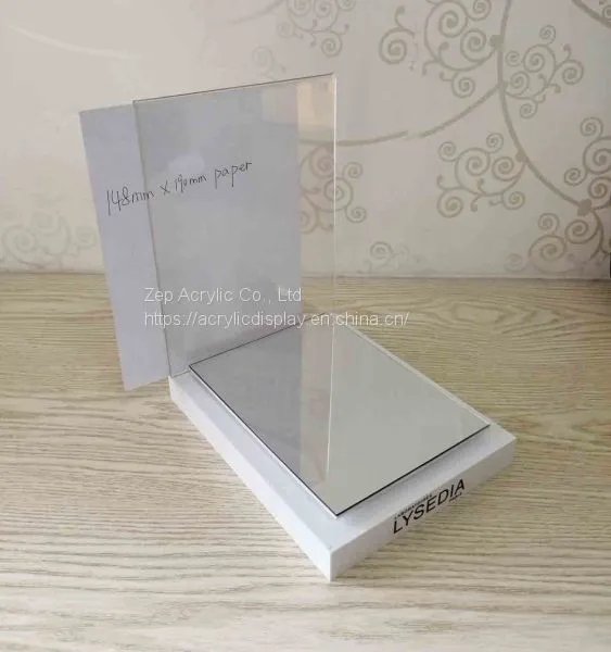 Customized Acrylic Cosmetic Skincare Display Stand With Ad Back photo-2