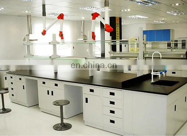 CE School Furniture Lab Island Table Bench With Sink and Reagent Shelf photo-2
