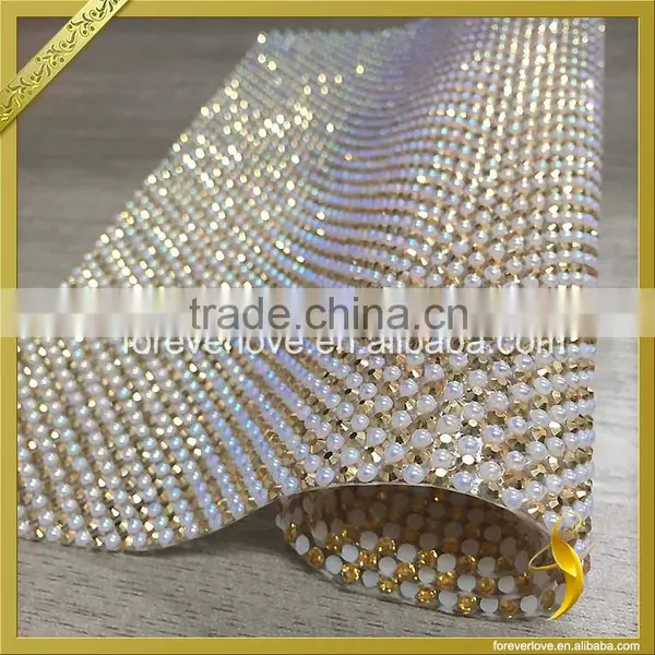 Wholesale Rhinestone Applique Crystal Embellished Trim Mesh FRM-226 photo-2