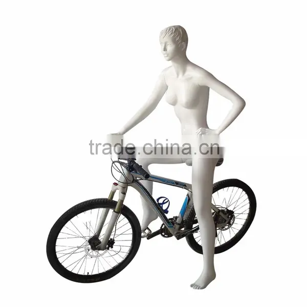 Fiberglass Cycling Men Mannequin White Fashion Male Full Body Model QC1 photo-3