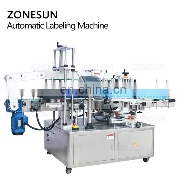 ZONESUN ZS-TB300 Automatic Double Size Tube Sticker Water Flat Bottle Labeling Machine For Bottles photo-5